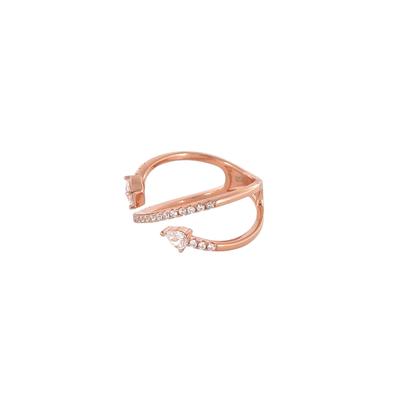 Sterling Silver Rose Gold Ring