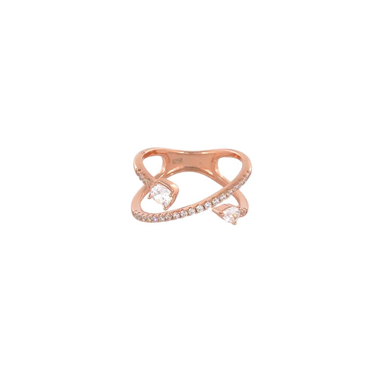 Sterling Silver Rose Gold Ring