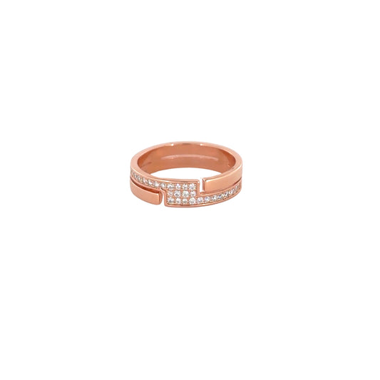 Sterling Silver Rose Gold Ring