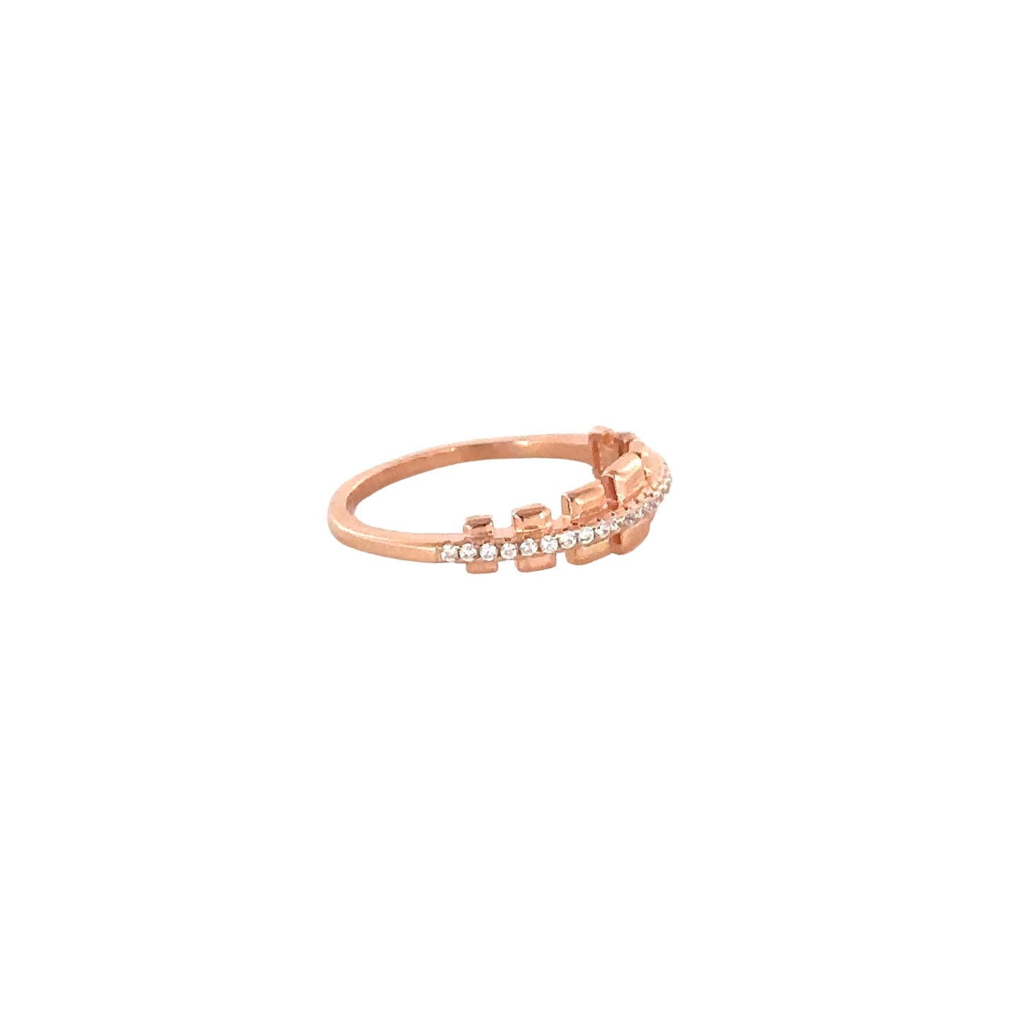 Sterling Silver Rose Gold Ring