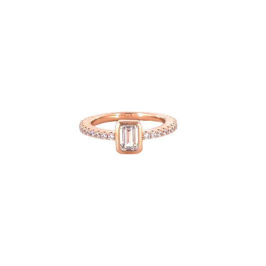 Sterling Silver Rose Gold Ring