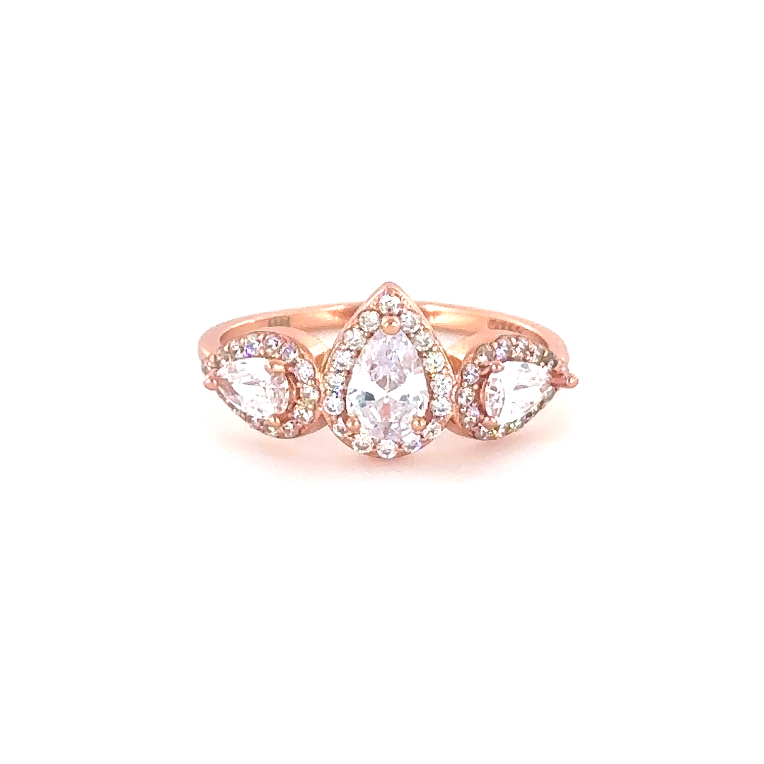 Sterling Silver Rose Gold Ring