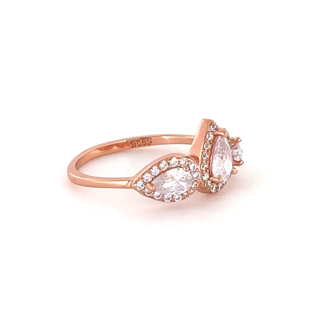 Sterling Silver Rose Gold Ring